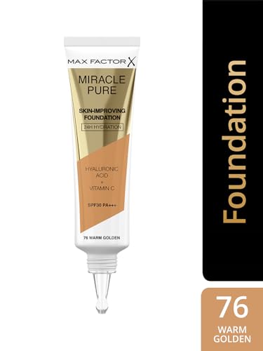 Max Factor Miracle Pure Foundation | Hydrating & Skin-Improving | Warm Golden