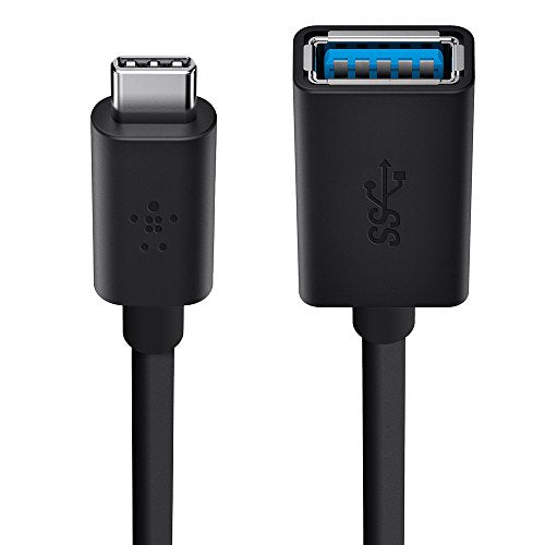 Belkin USB-C to USB-A Adapter: Fast 5Gbps File Transfers, Black
