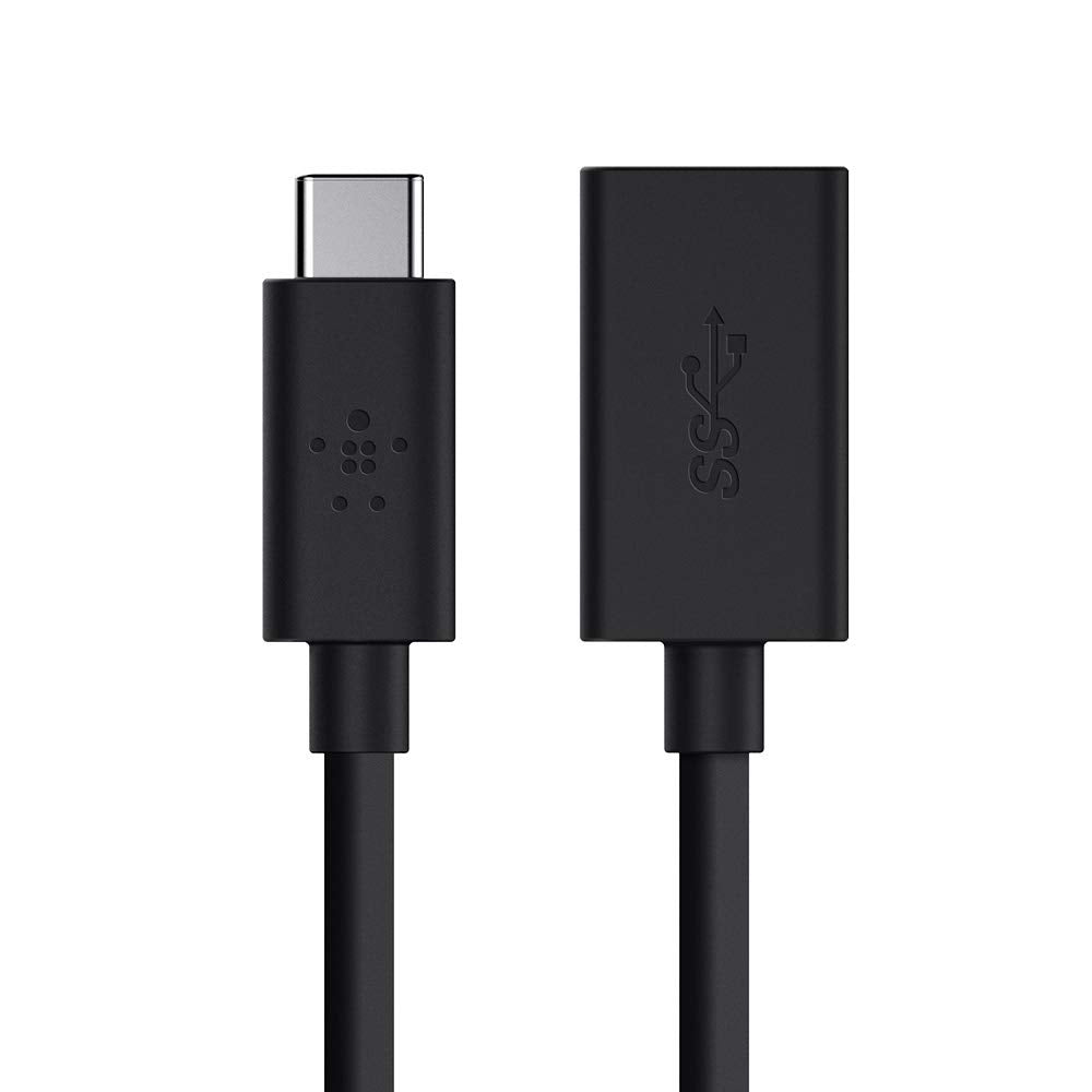 Belkin USB-C to USB-A Adapter: Fast 5Gbps File Transfers, Black