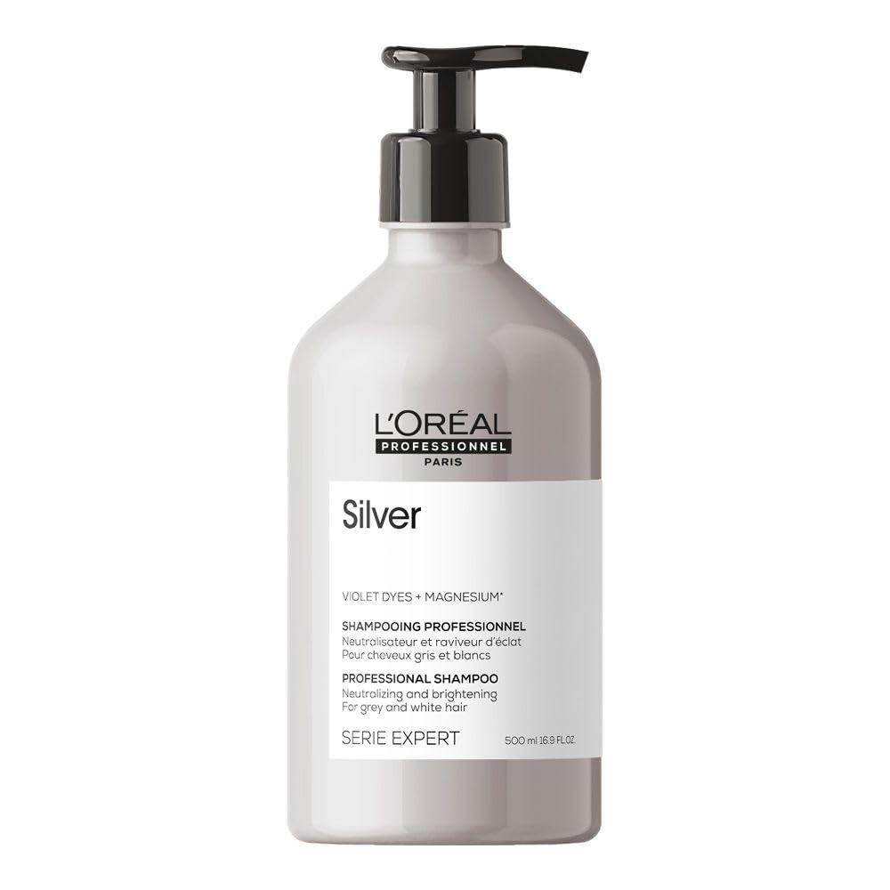 L'Oréal Professionnel Silver Shampoo: Neutralize Yellow Tones for Blonde & Grey Hair