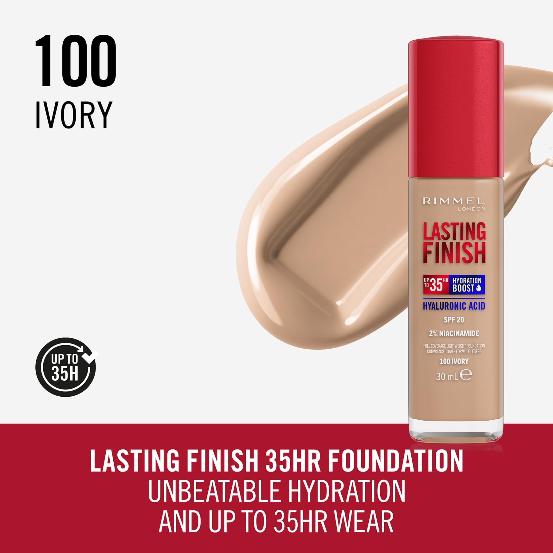 Rimmel Lasting Finish Breathable Foundation 30ml – Full Coverage SPF20