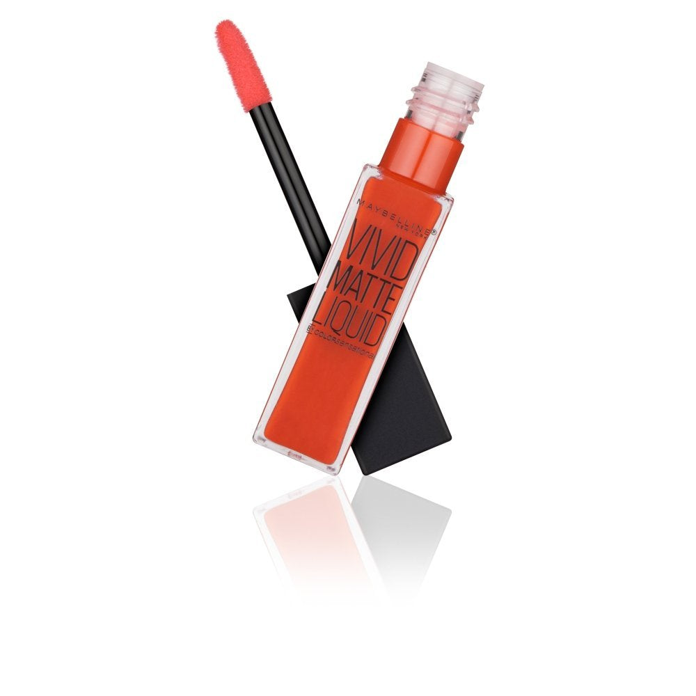 Maybelline Vivid Matte Lipstick - Orange Shot | Intense Matte Color