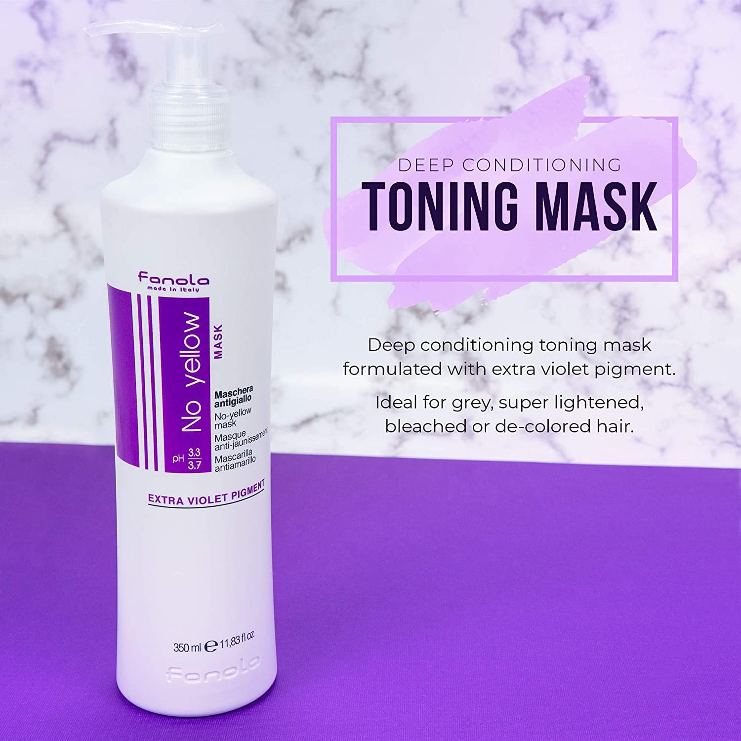 Fanola No YellowFanola No Yellow Mask – Neutralises Brass in Blonde, Grey & Bleached Hair