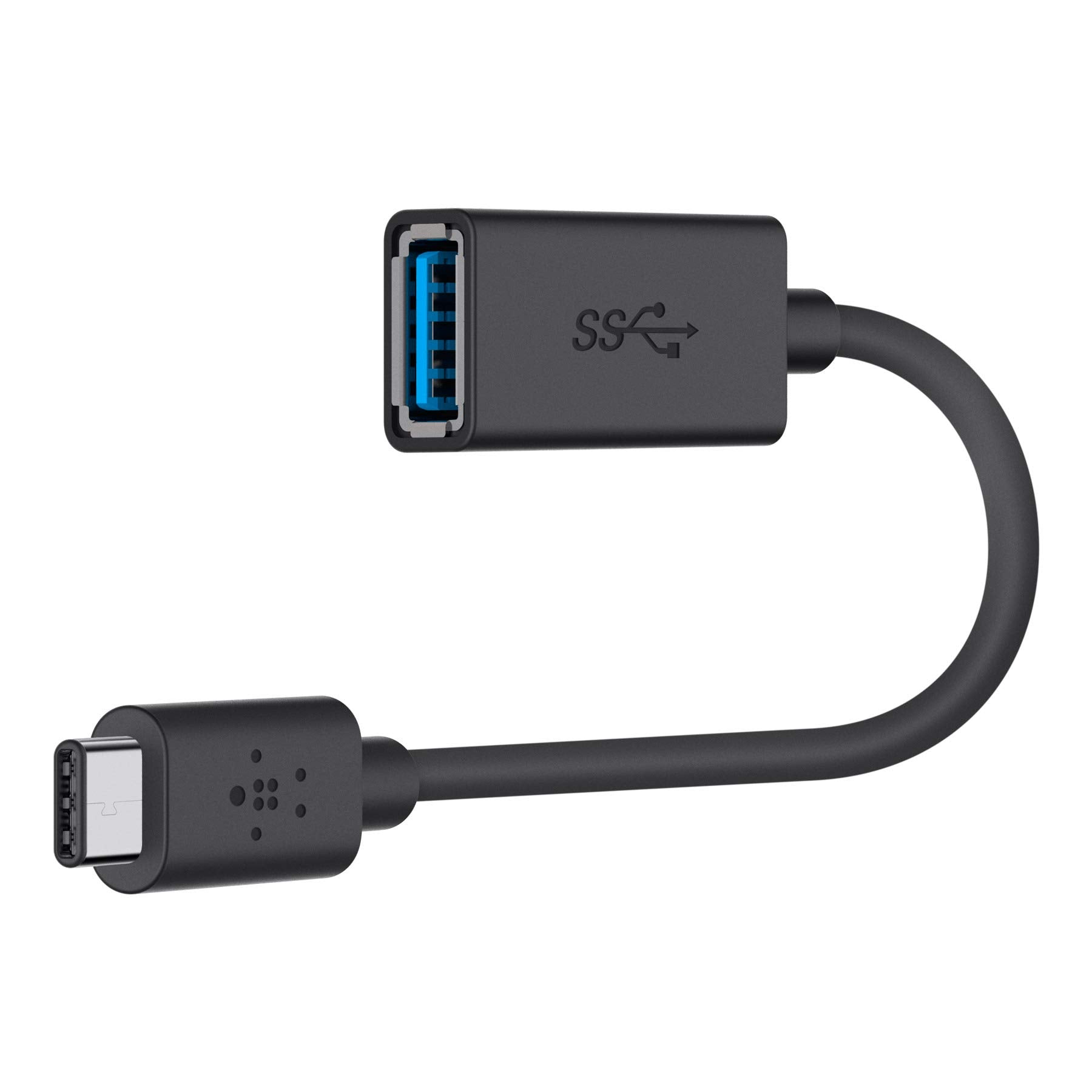 Belkin USB-C to USB-A Adapter: Fast 5Gbps File Transfers, Black