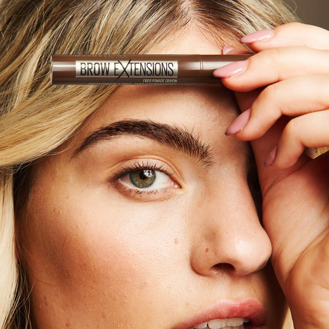 Maybelline Eyebrow Pomade Crayon – Fibre Filler for Naturally Thicker Brows
