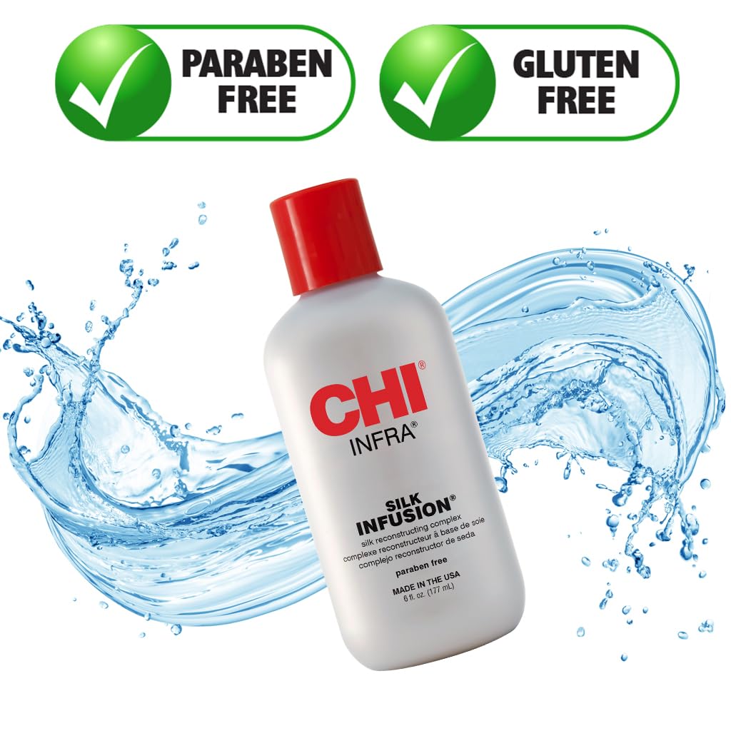 CHI Silk Infusion 177ml – Leave-In Smoothing Serum for Dry & Damaged Hair