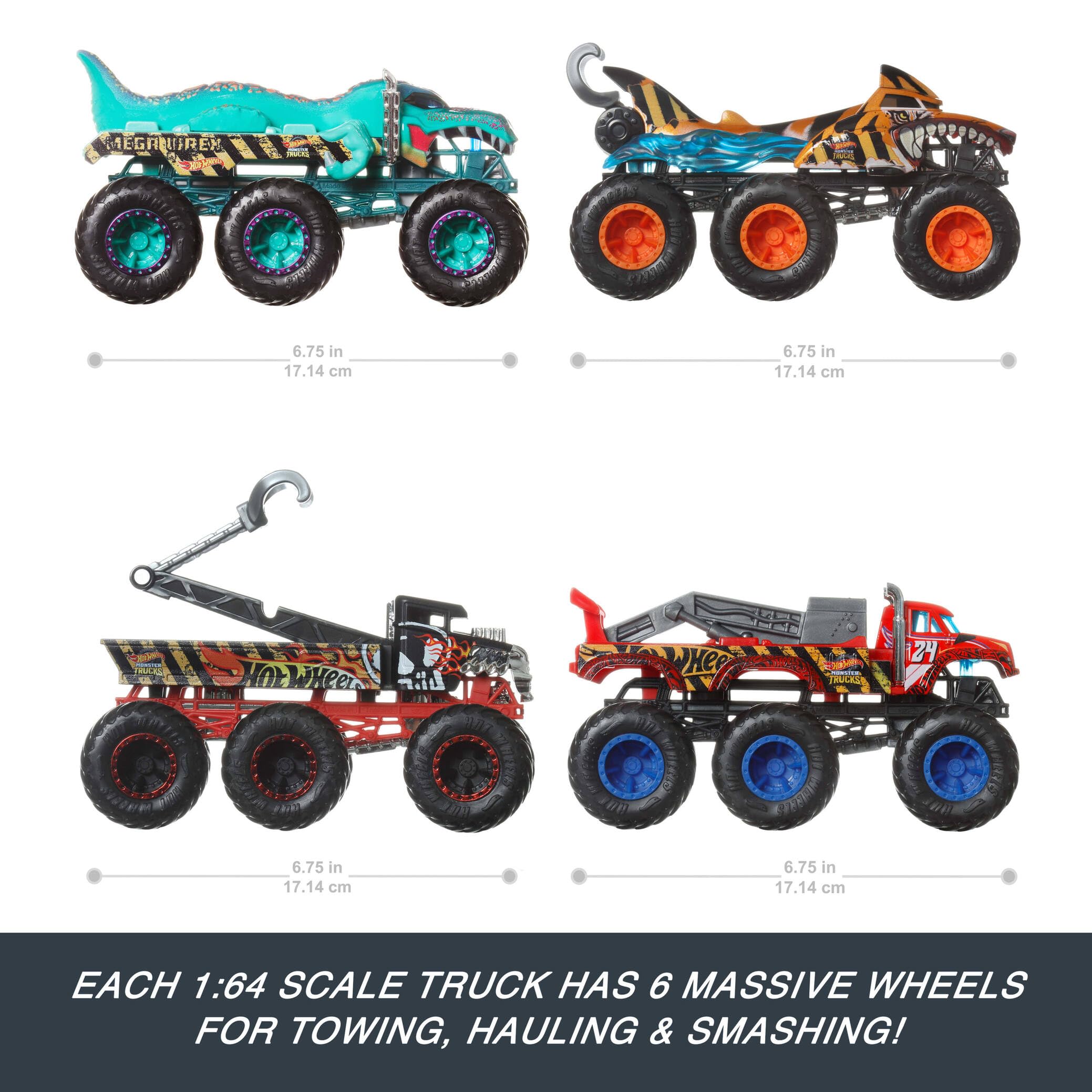 Hot Wheels Monster Trucks Big Rig - Haul & Tow 1:64 Scale Die-Cast Toy Truck