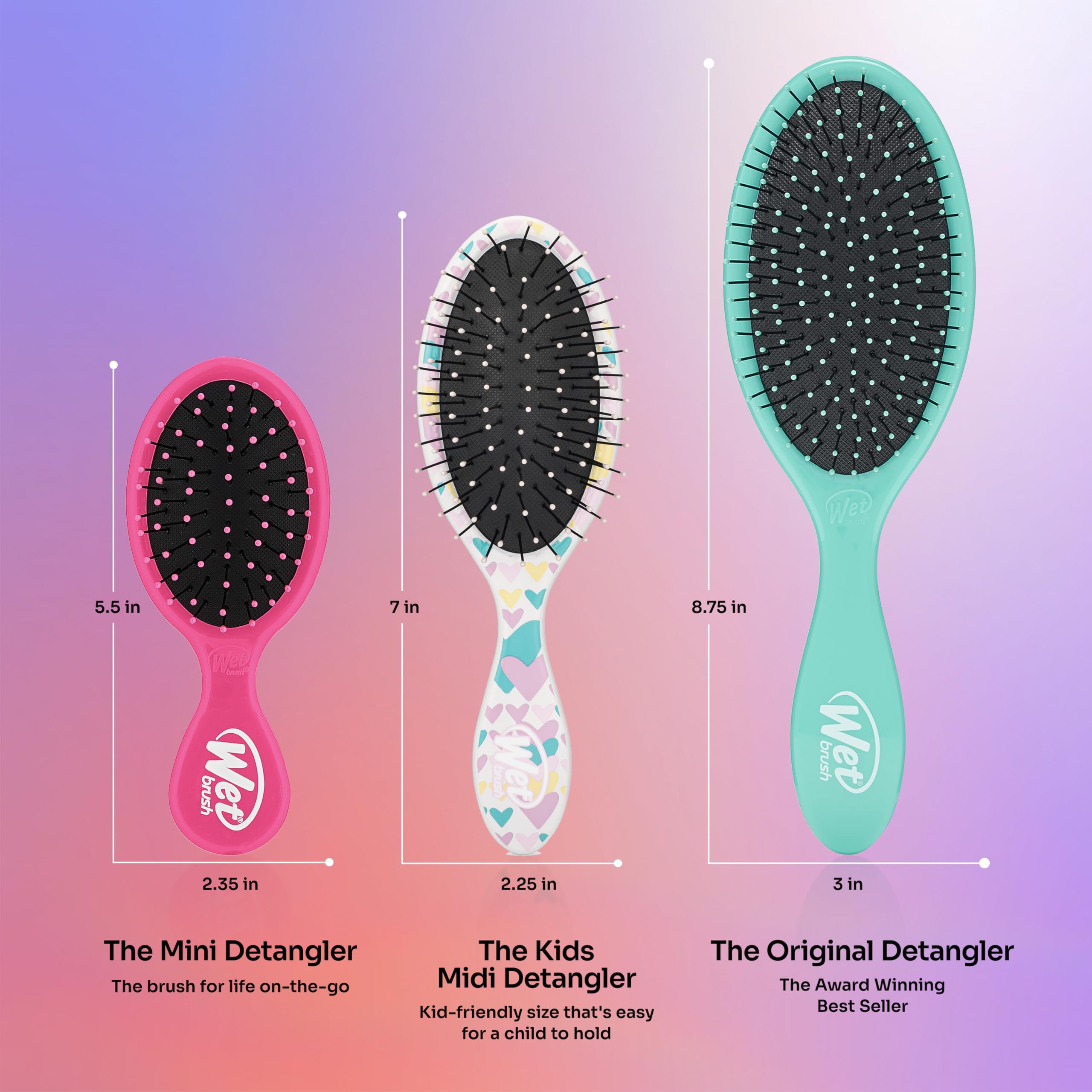 WetBrush Kids Detangler Brush - Painless Detangling for Gentle Hair Care