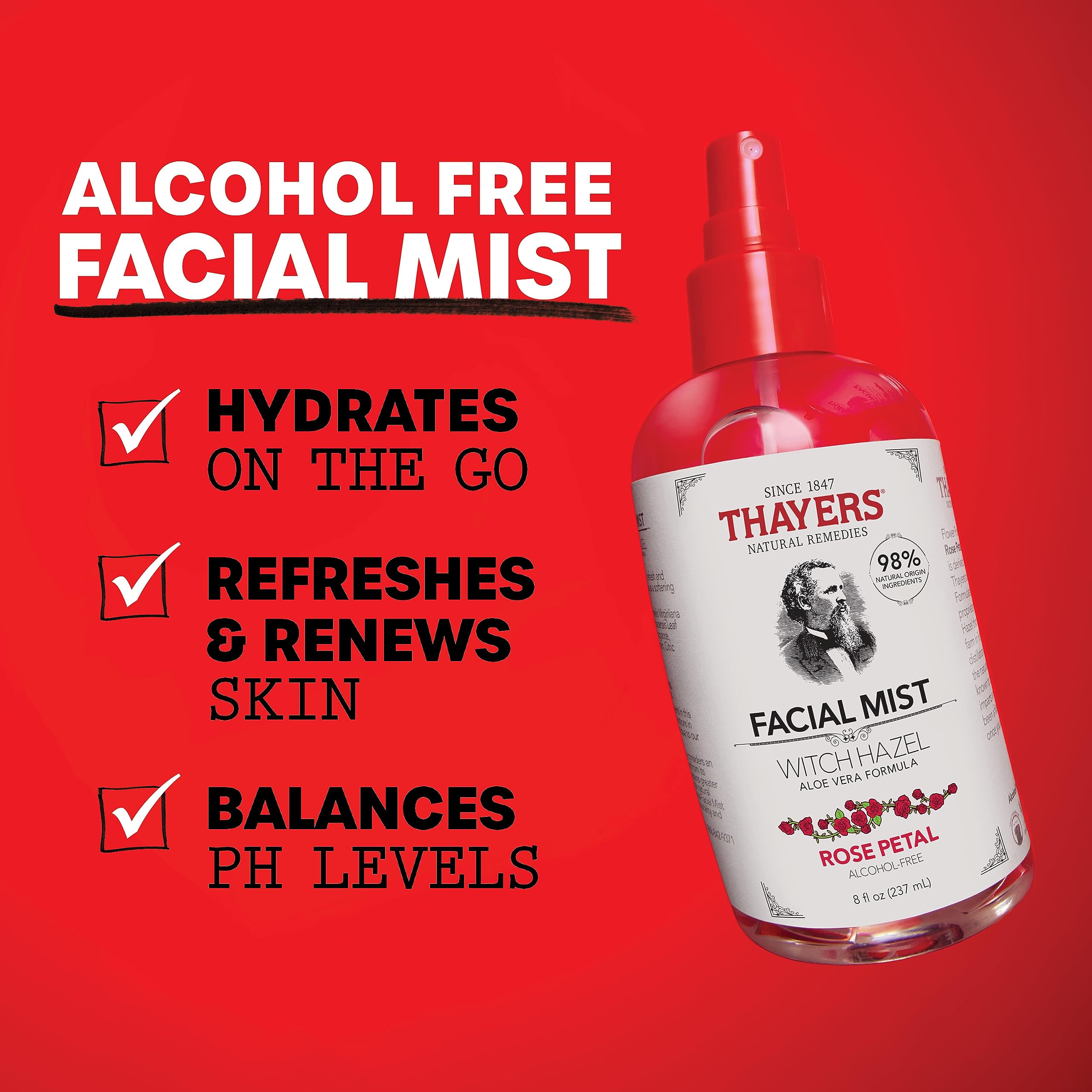 Thayers Natural Remedies Witch Hazel Alcohol Free Toner Facial Mist