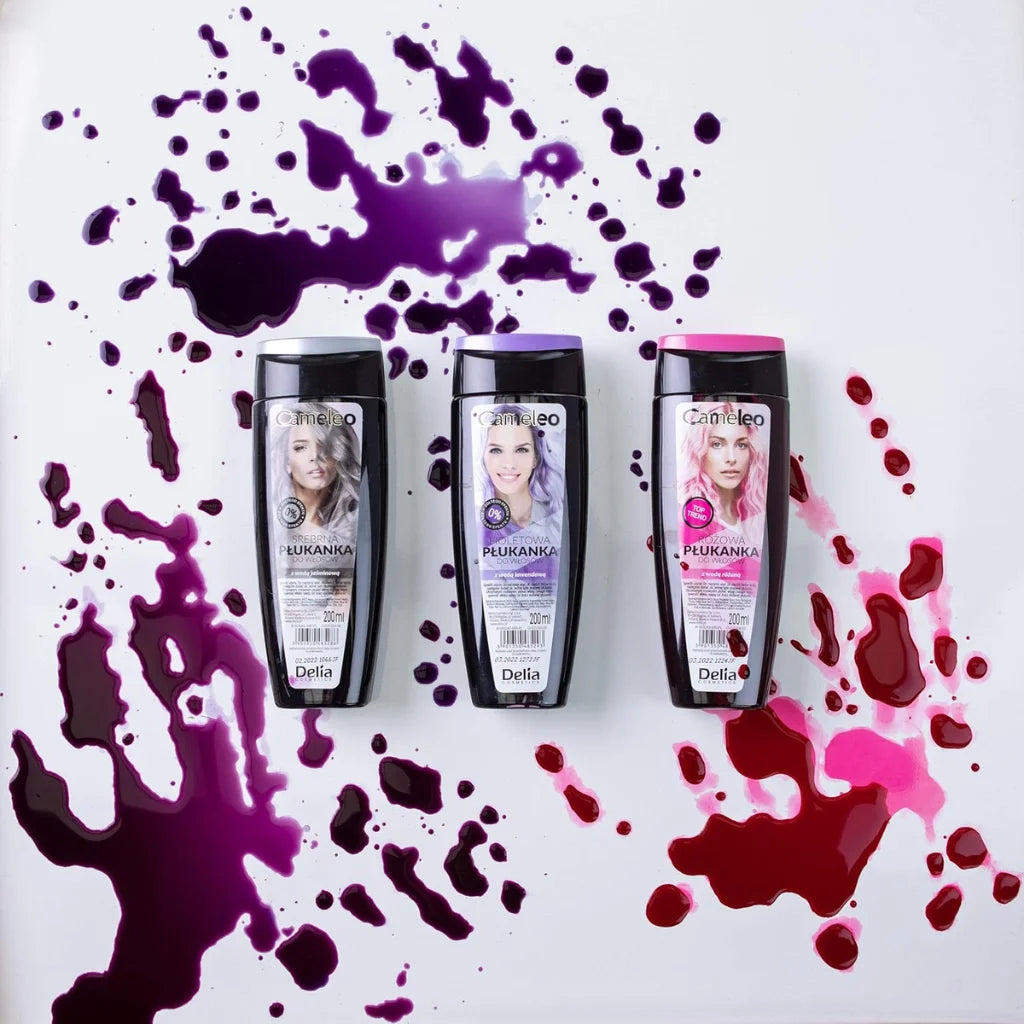 Cameleo Pink Hair Toner with Rose Water 200ml – No Yellow Shades, Semi‑Permanent