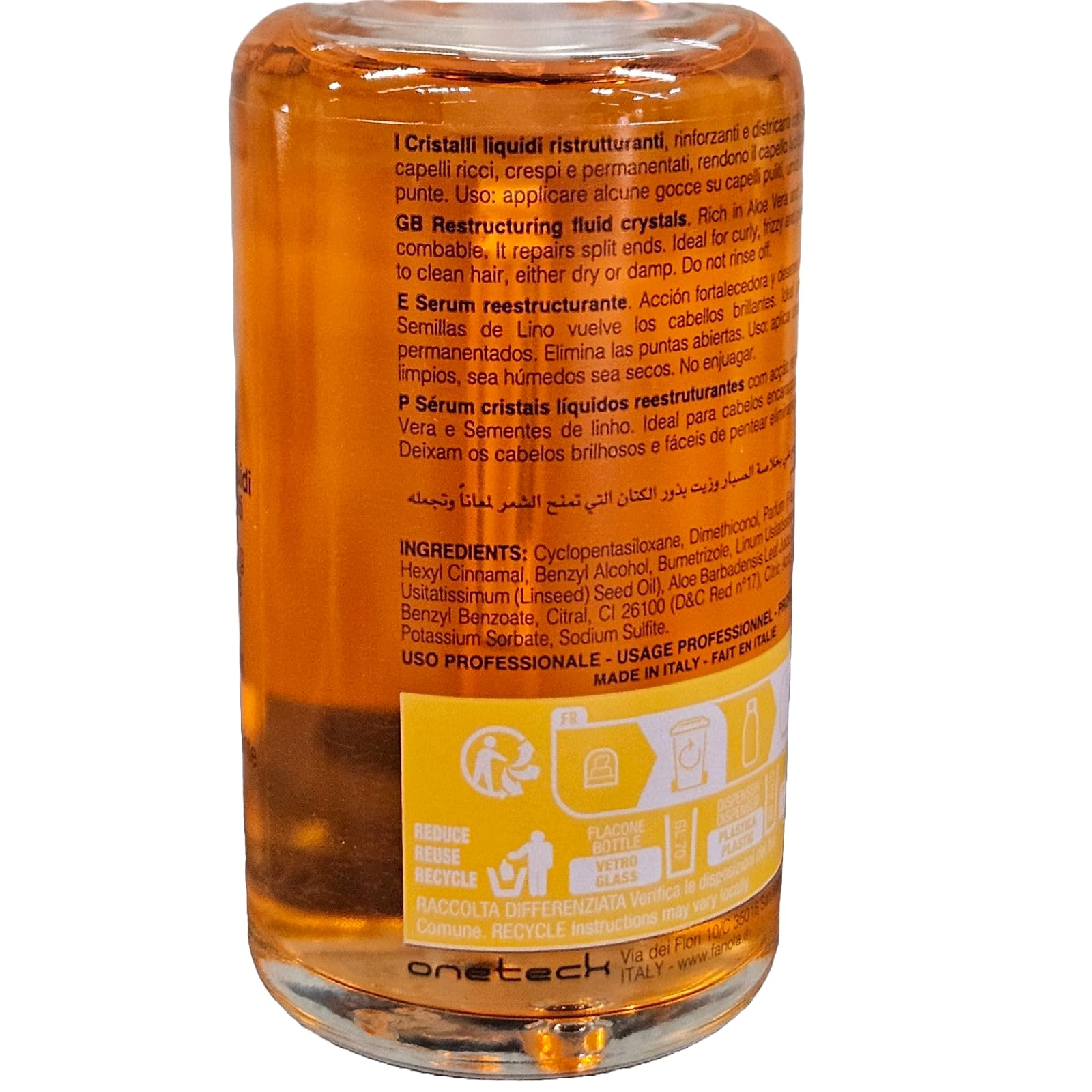 Fanola Nutri Care Liquid Hair Crystals 100ml – Frizz Control & Shine