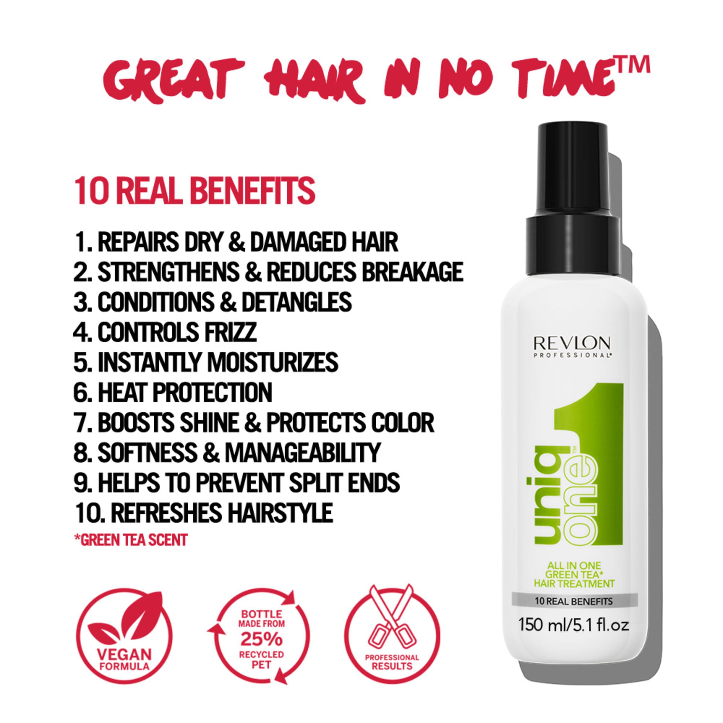Revlon Uniq One Green Tea All in One Hair Treatment 150ml Leave-In
