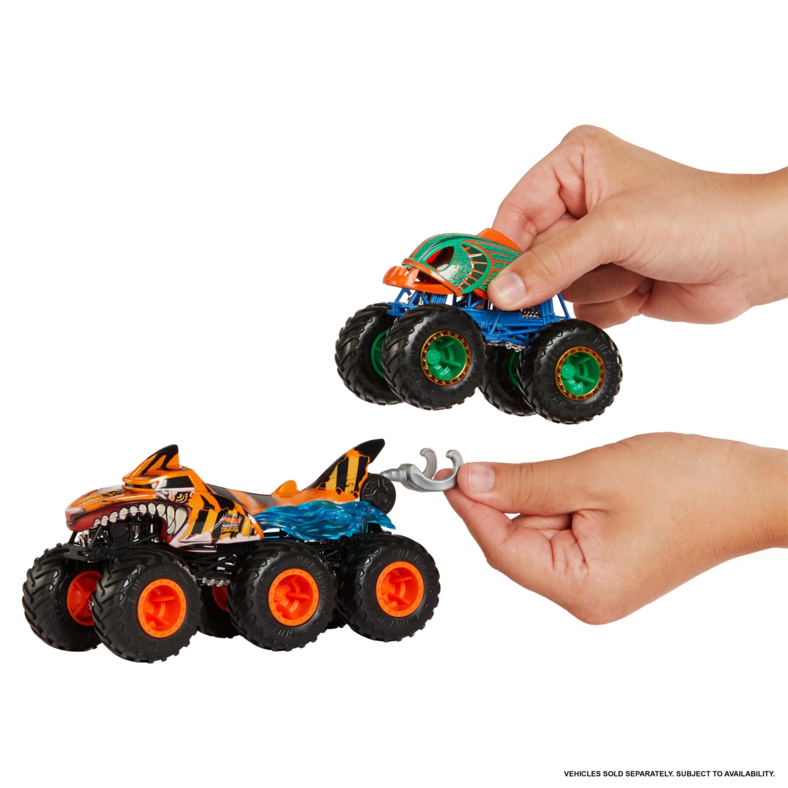 Hot Wheels Monster Trucks Big Rigs 1:64 Scale Truck HWN86 – 6-Wheel Toy