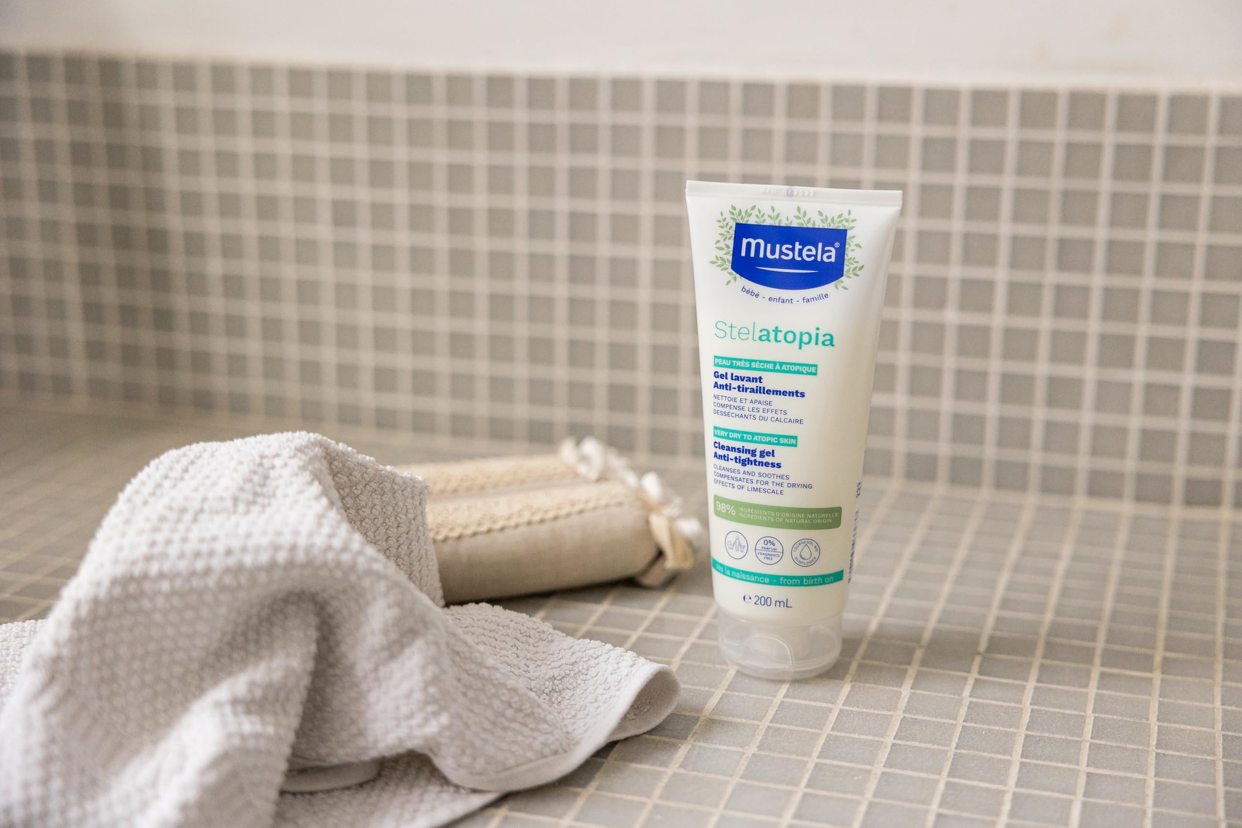 Mustela Stelatopia Cleansing Gel 200 ml – Fragrance‑Free for Atopic Skin