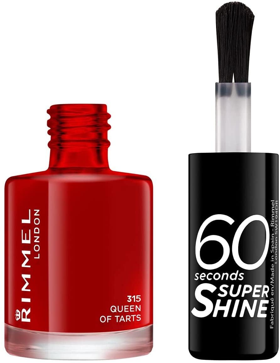 Rimmel 60 Seconds Super Shine Nail Polish - Queen of Tarts | Chip-Resistant, Fast Dry