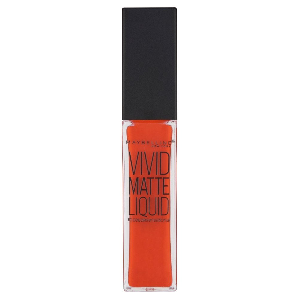 Maybelline Vivid Matte Lipstick - Orange Shot | Intense Matte Color