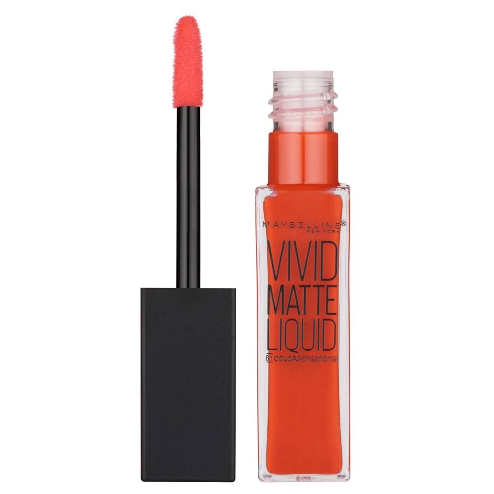 Maybelline Vivid Matte Lipstick - Orange Shot | Intense Matte Color
