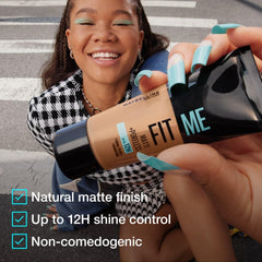 Maybelline Foundation Fit Me Matte & Poreless Lightweight 128 Warm Nude