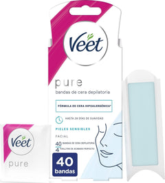 Veet Easy Gelwax Facial Bands Depilatory Wax X40