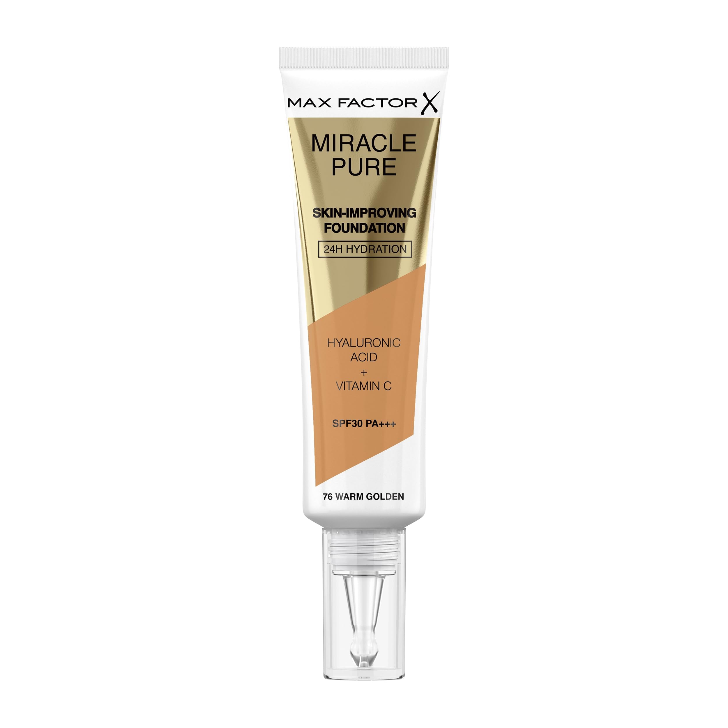 Max Factor Miracle Pure Foundation | Hydrating & Skin-Improving | Warm Golden