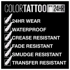 Maybelline Colour Tattoo Cream-Gel Eyeshadow | 24-Hour Wear, On and On Bronze