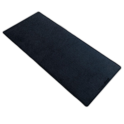 Premium Felt Desk Mat - Large Black Protector for Keyboard & Mouse