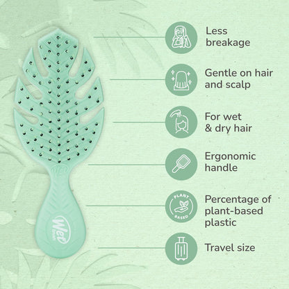Wet Brush Go Green Mini Detangler Brush – Eco-Friendly Biodegradable Handle