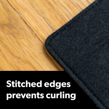 Premium Felt Desk Mat - Large Non-Slip Pad for Keyboard & Mouse (Dark Grey, 90x30cm)