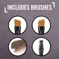 Rimmel London Brow This Way Sculpting Kit - Medium Brown Eyebrow Powder & Wax Duo