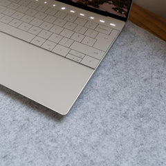 Large Felt Desk Mat - Non-Slip, Water-Resistant Pad for Keyboard & Mouse (Light Grey, 90x40cm)