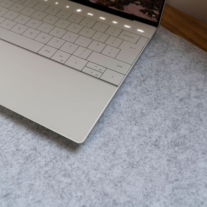 Large Felt Desk Mat - Non-Slip & Water Resistant Workspace Protector (Light Grey, 90x30cm)