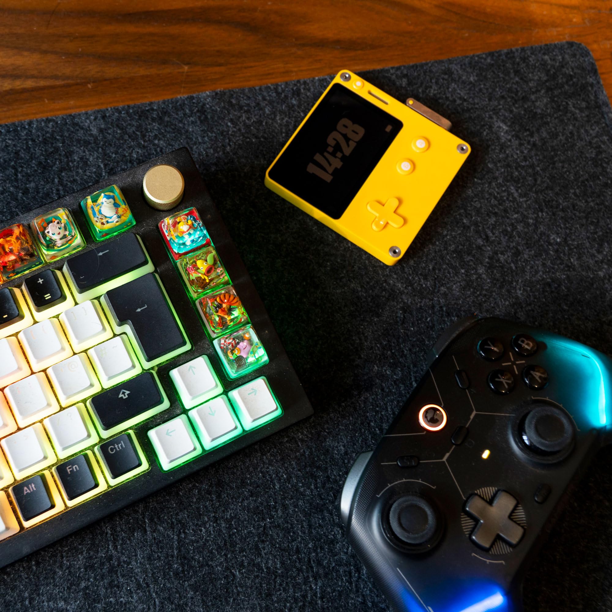 Premium Felt Desk Mat - Large Non-Slip Pad for Keyboard & Mouse (Dark Grey, 90x30cm)