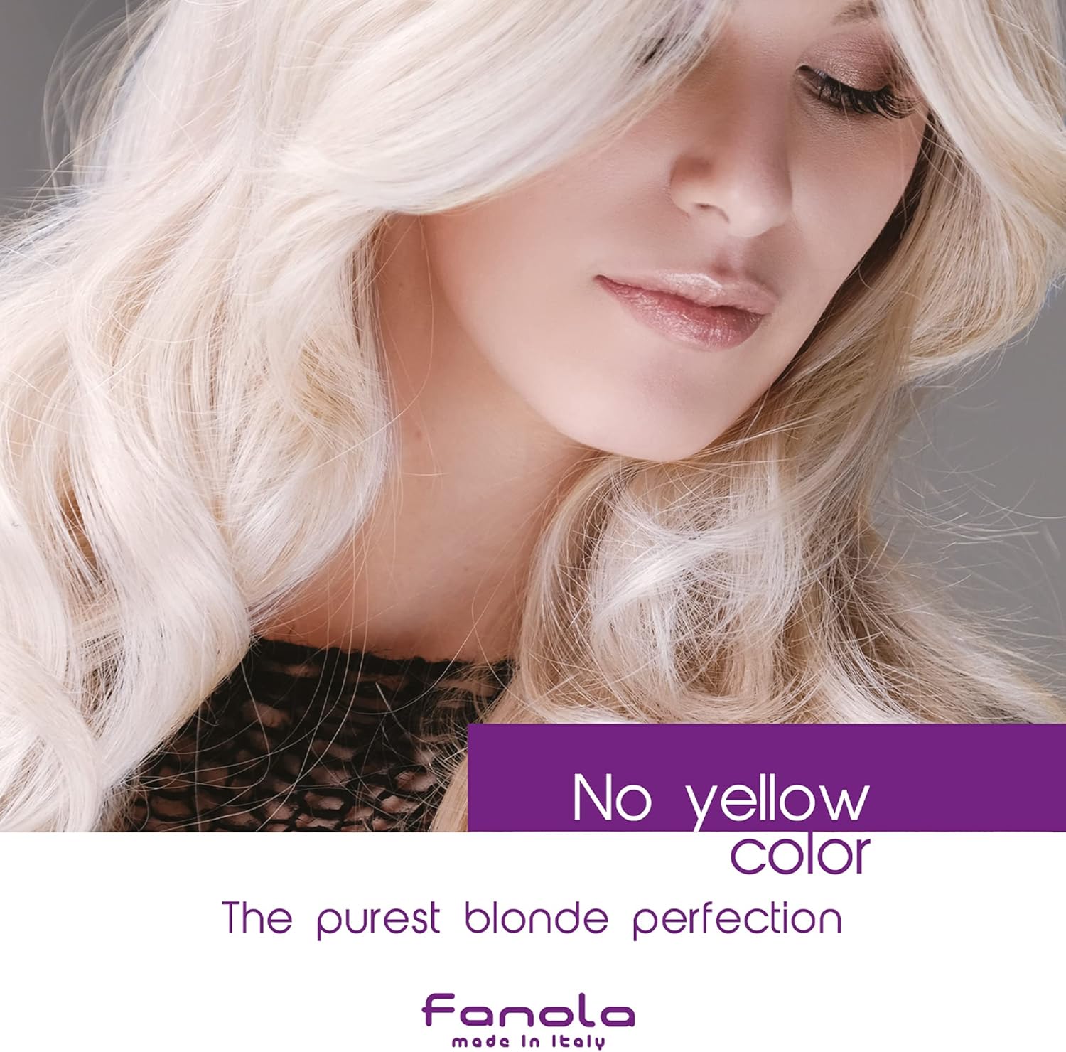 Fanola No Yellow Shampoo 350ml – Cooling Toning for Blonde & Grey Hair