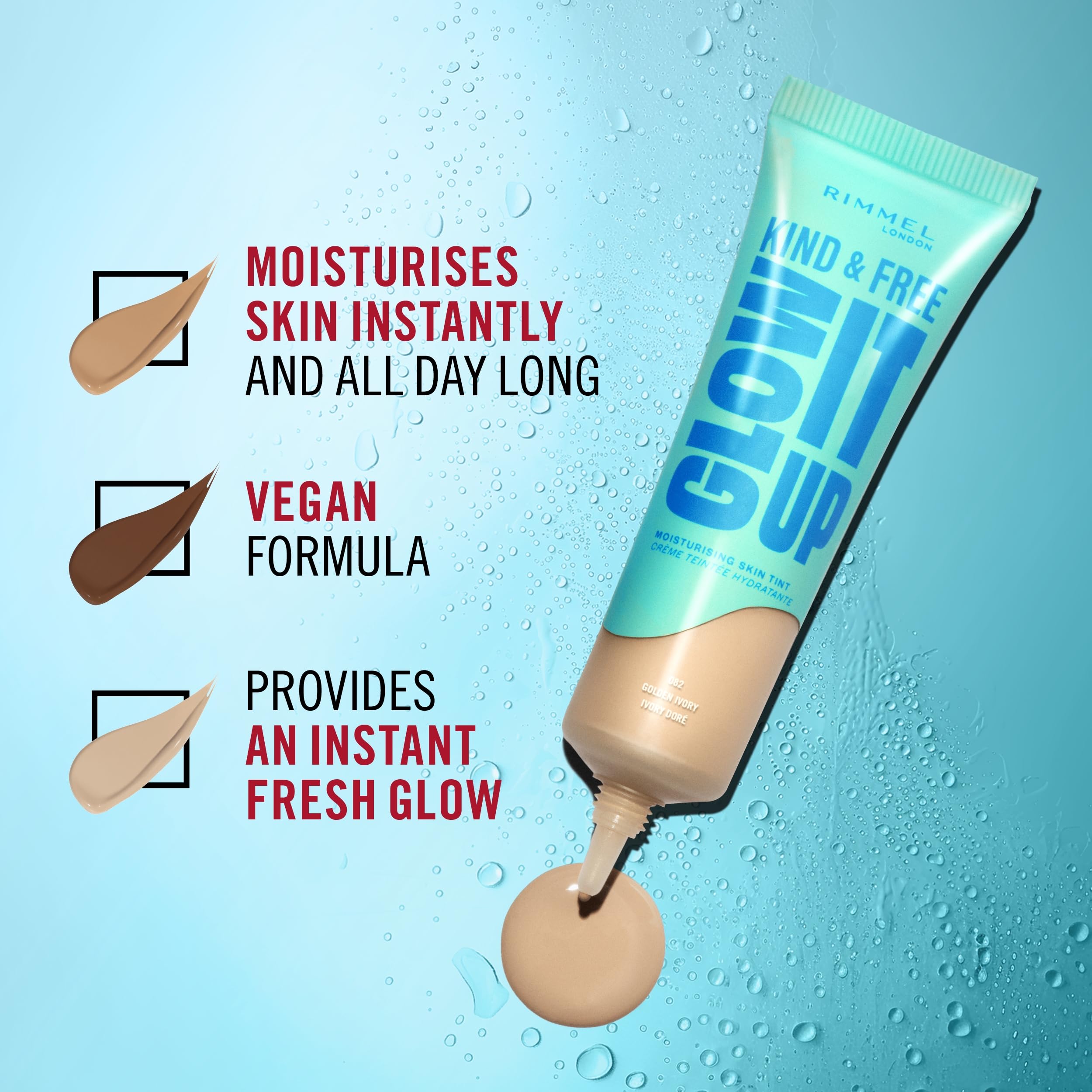 Rimmel Kind & Free Glow It Up Tint | Healthy Glow, Blurs Imperfections, SPF 20