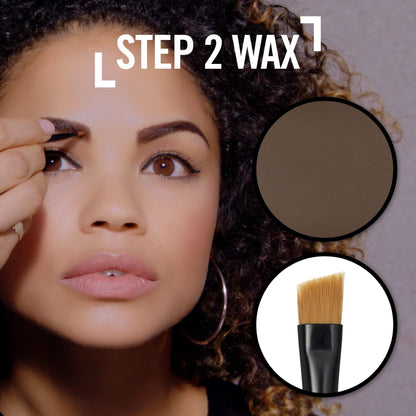 Rimmel London Brow This Way Sculpting Kit - Medium Brown Eyebrow Powder & Wax Duo