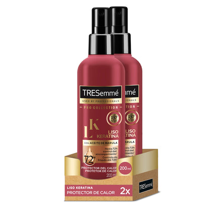 Tresemme Keratin Smooth Heat Protectant Spray - Frizz Control & Shine (2 Pack)