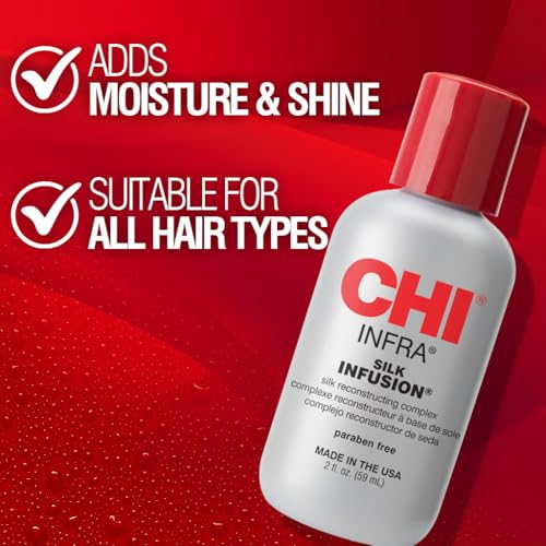 CHI Silk Infusion 177ml – Leave-In Smoothing Serum for Dry & Damaged Hair
