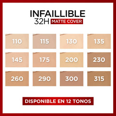 L'Oréal Paris Infaillible 32H Matte Cover Foundation - 145 Rose Beige