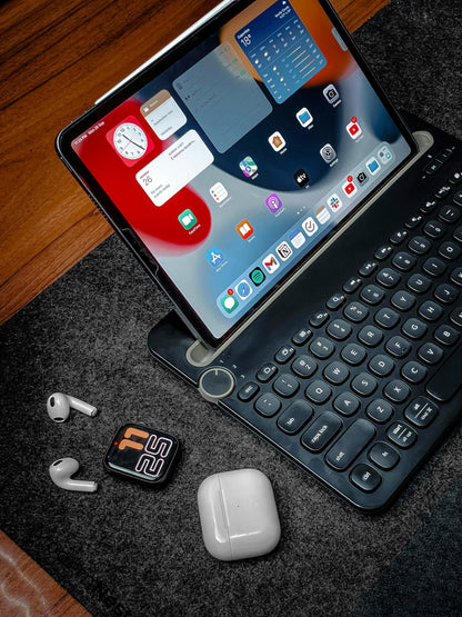 Premium Felt Desk Mat - Large Dark Grey, Non-Slip & Water Resistant Workspace Protector