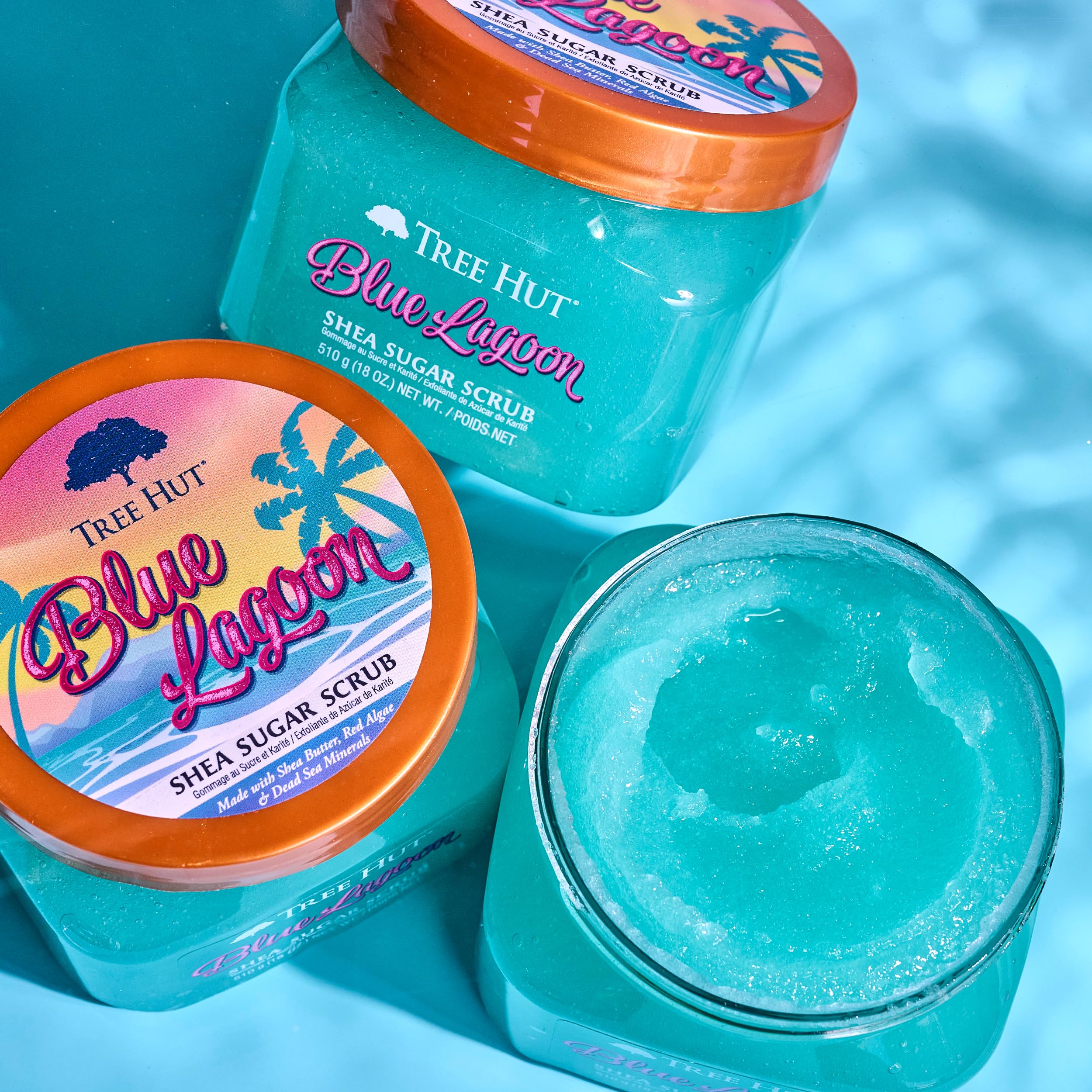 Tree Hut Blue Lagoon Sugar Body Scrub with Shea Butter, 510g