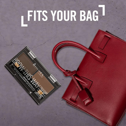 Rimmel London Brow This Way Sculpting Kit - Medium Brown Eyebrow Powder & Wax Duo