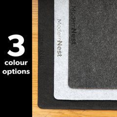 Large Felt Desk Mat - Non-Slip, Water-Resistant Pad for Keyboard & Mouse (Light Grey, 90x40cm)