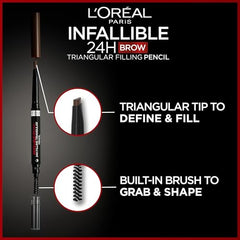 Brow Artist Xpert 24H Waterproof Brow Pencil - Brunette | Define & Fill Brows