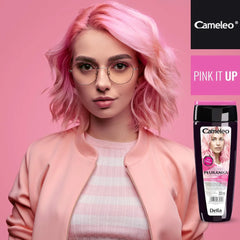 Cameleo Pink Hair Toner for Blonde & Grey Hair - Eliminates Yellow Tones, Adds Rose Hue