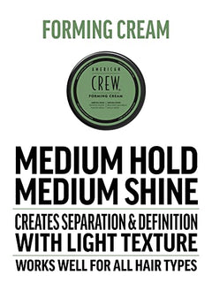 American Crew Forming Cream: Medium Hold & Shine for Thicker, Styled Hair