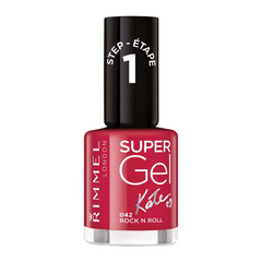 Rimmel London Super Gel Nail Polish – 14-Day Chip-Resistant Colour, No UV Lamp Needed, Shade 42 Rock N Roll