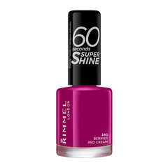 Rimmel 60 Seconds Super Shine Nail Polish - Berries & Cream | Fast Dry, Chip Resistant