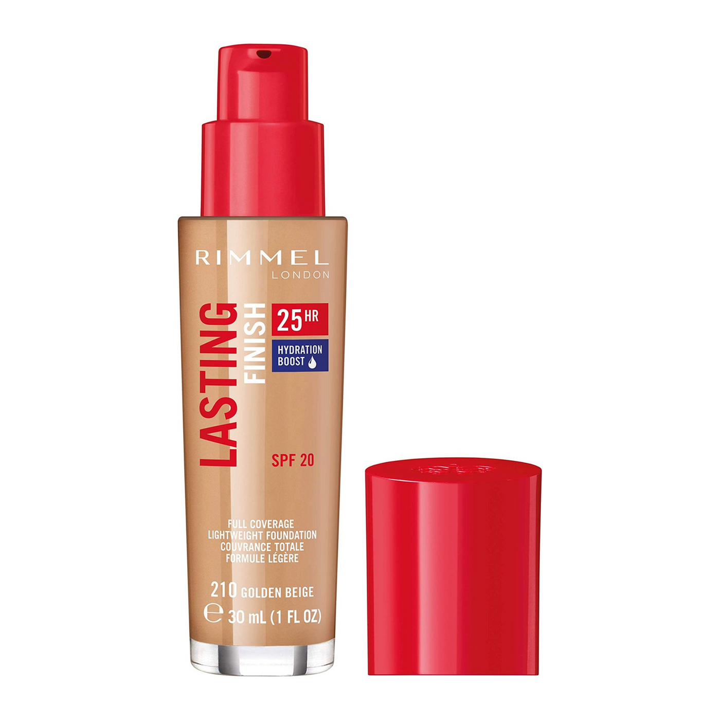 Rimmel London Lasting Finish 25Hr Foundation | Full Coverage, Natural Finish, Golden Beige