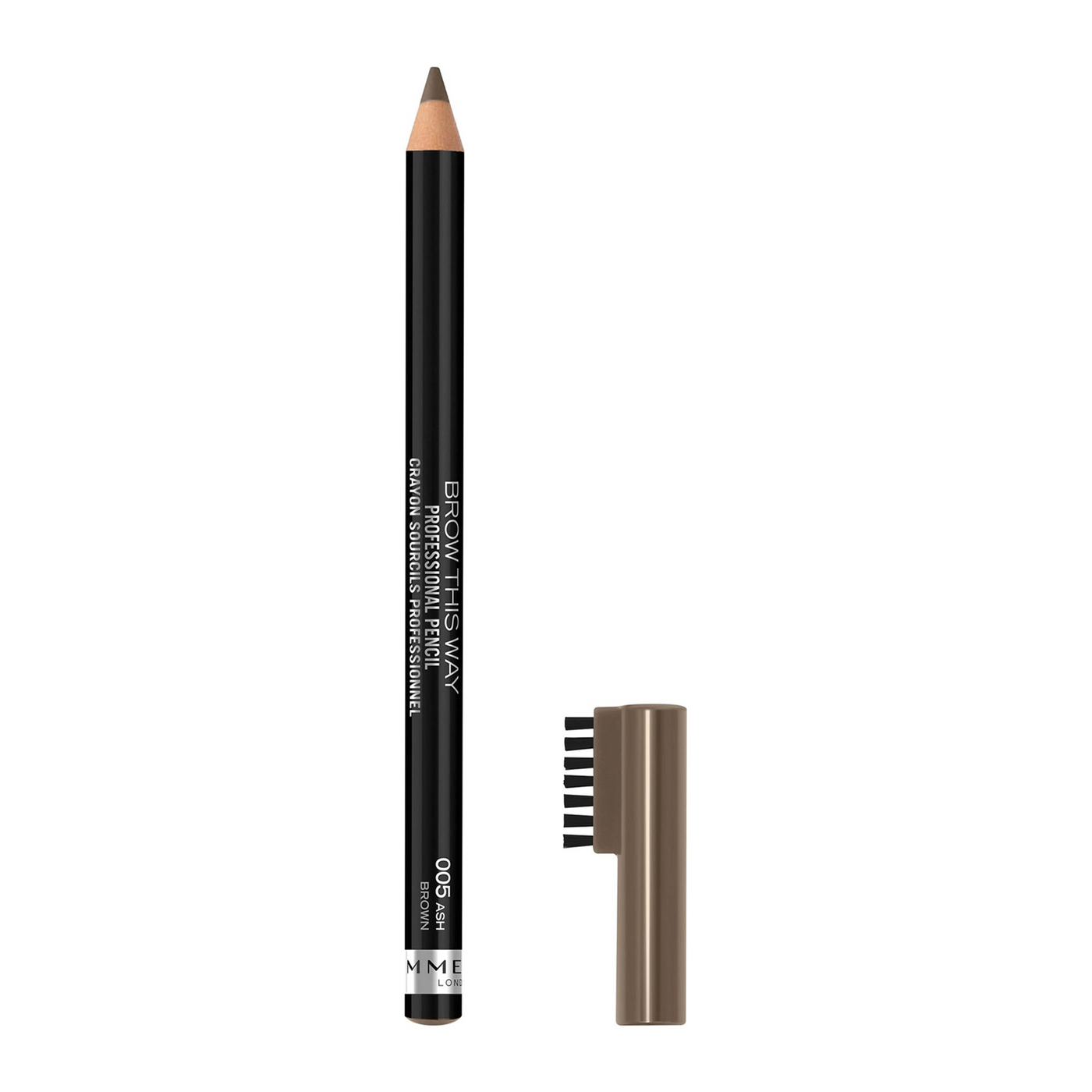 Rimmel London Brow This Way Pencil, 005 Ash Brown, 4g