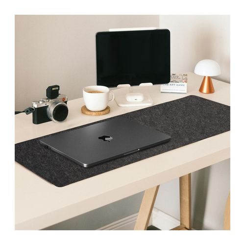Modern Nest Large Felt Desk Mat – Non-Slip, Water-Resistant Desk Pad in Dark Grey (70x30cm)